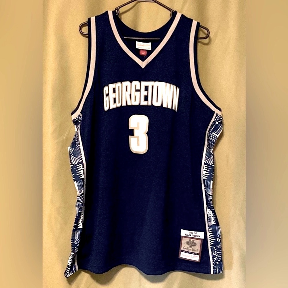 Mitchell & Ness NCAA Swingman Jersey Georgetown 95 Allen Iverson #3 Men 2XL NWT
